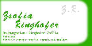 zsofia ringhofer business card